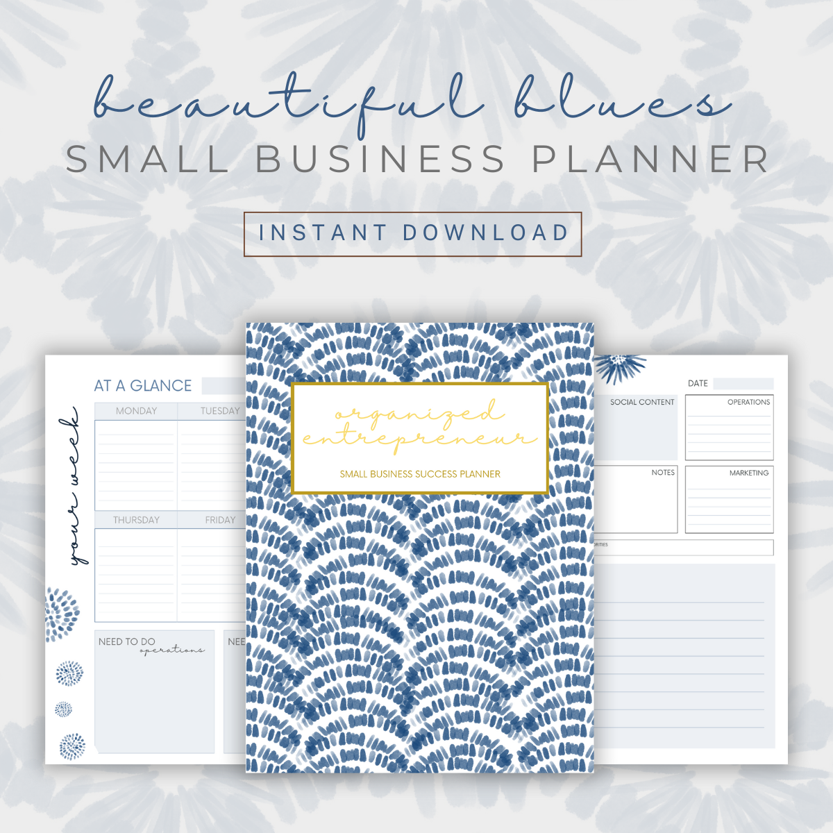 Printable Planner: Beautiful Blues