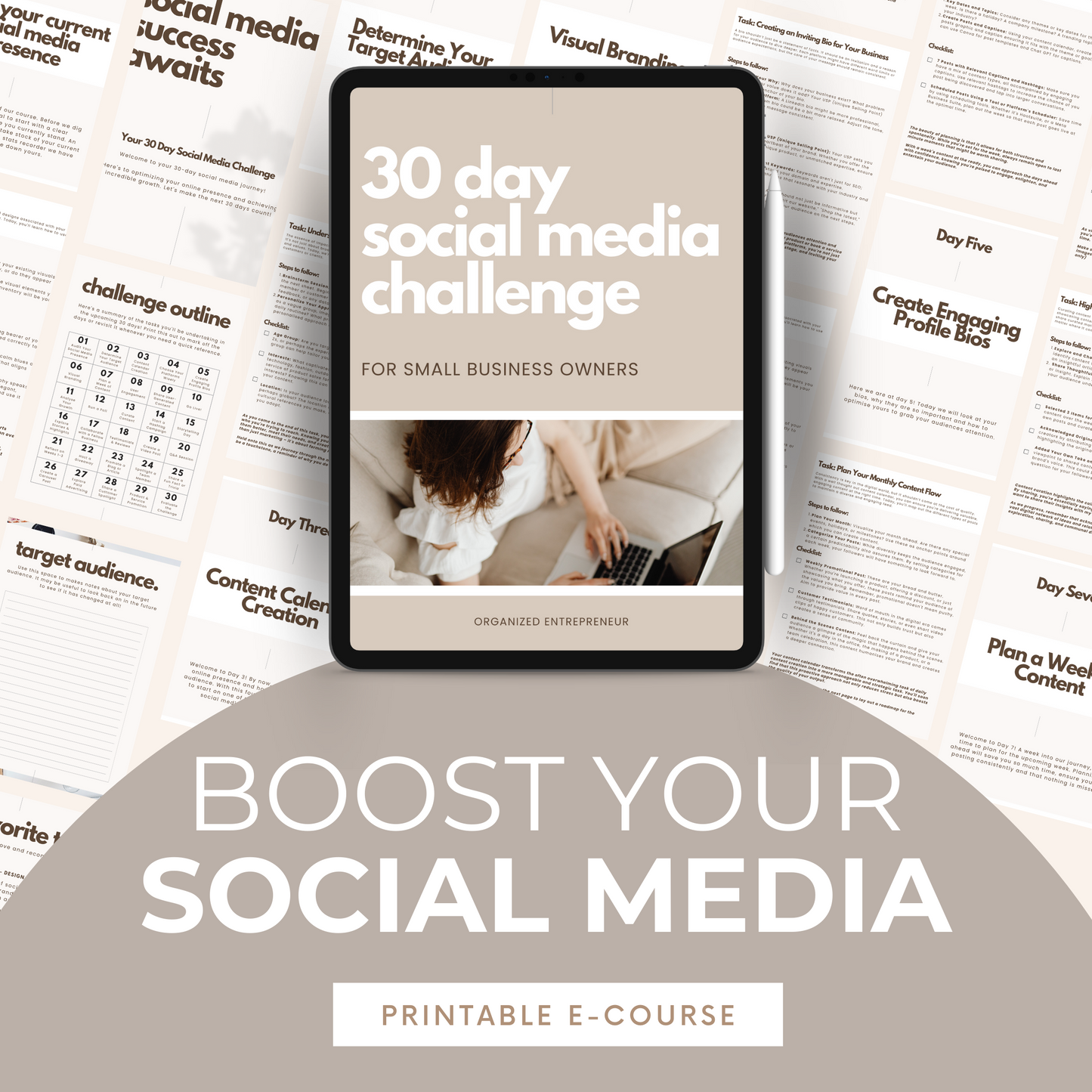 Printable: 30 Day Social Media Challenge