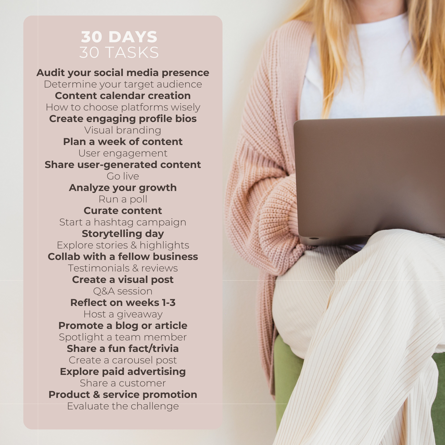 Printable: 30 Day Social Media Challenge